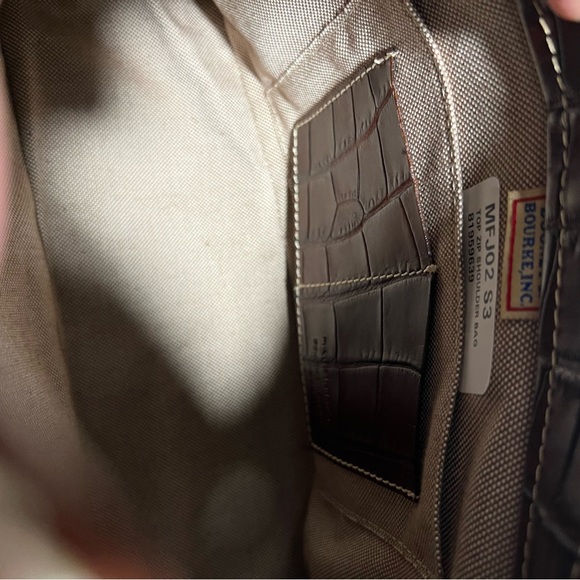 NEW Dooney & Bourke Bayou Top Zip Shoulder Bag croc pattern leather - Picture 5 of 14